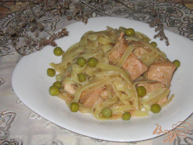 фото рецепта: Куриное филе в остром соусе с лапшой