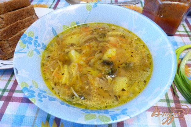 фото рецепта: Грибной суп с обжаренной вермишелью
