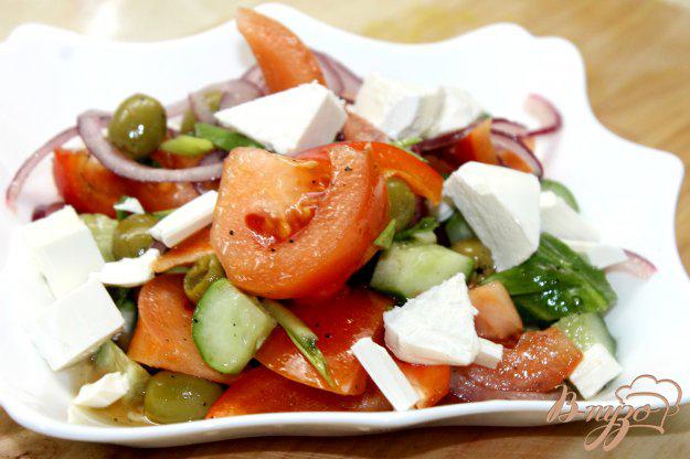 фото рецепта: Греческий салат с зеленым луком