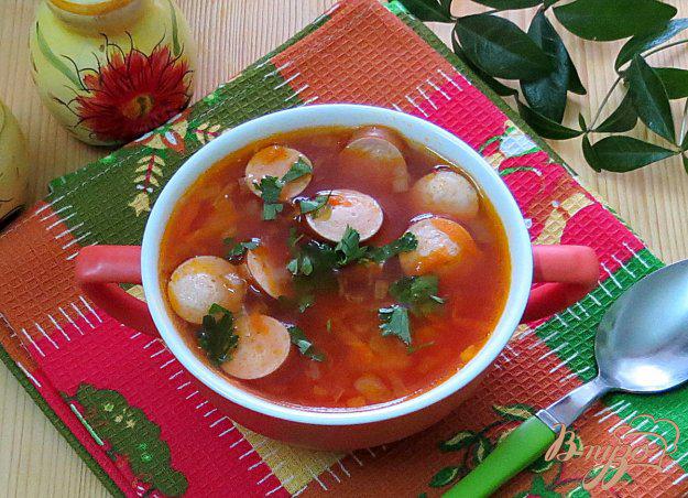 фото рецепта: Суп с сосисками и фасолью