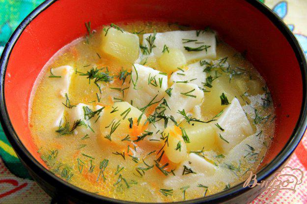 фото рецепта: Сырный суп с галушками в мультиварке