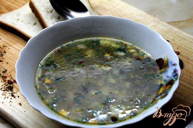 фото рецепта: Суп с кукурузой, брокколи и свининой
