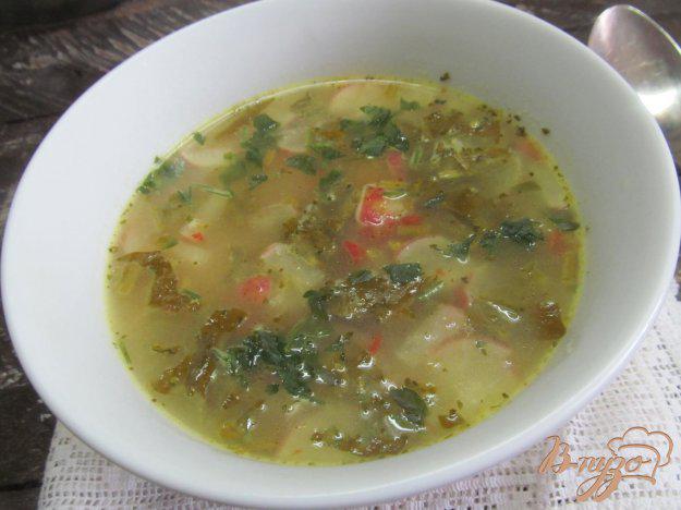фото рецепта: Щавелевый суп с булгуром и редисом