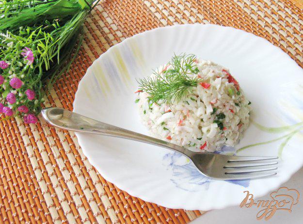 фото рецепта: Рисовый гарнир с крабовыми палочками