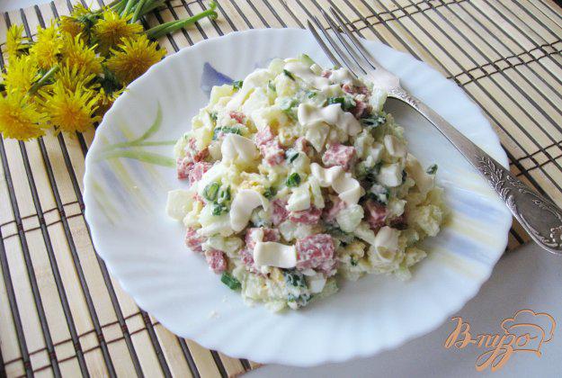 фото рецепта: Салат с копченой колбасой