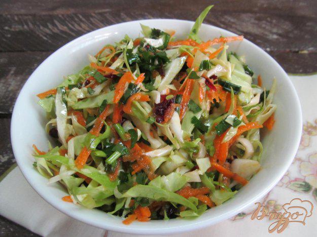 фото рецепта: Овощной салат из молодой капусты с вишней