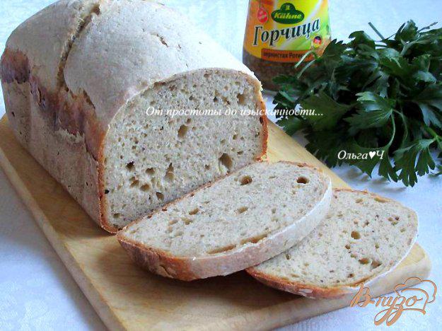 фото рецепта: Сметанный хлеб с горчицей и ржаной мукой