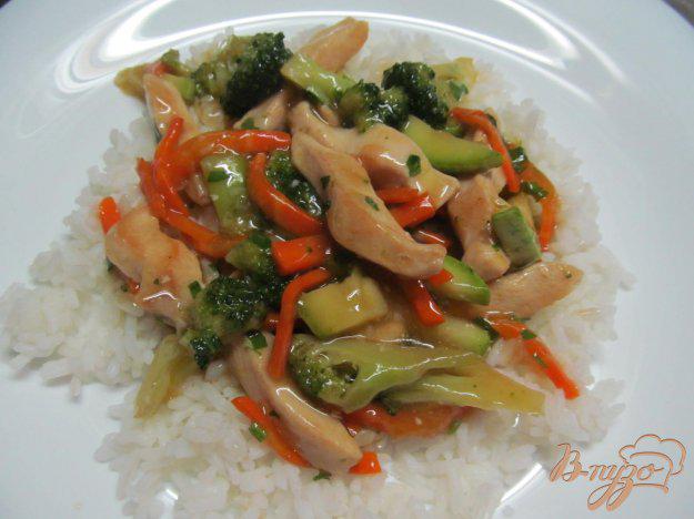 фото рецепта: Жареные овощи с курицей по-китайски