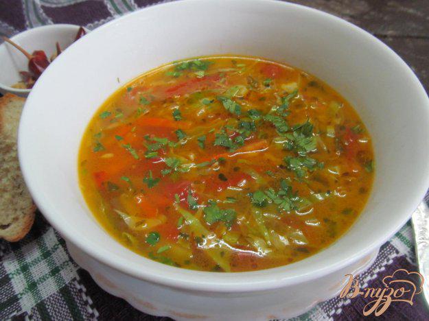 фото рецепта: Овощной суп с яичной лапшой