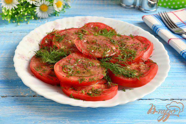 фото рецепта: Маринованные помидоры за 30 минут