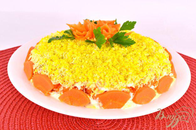 фото рецепта: Салат «Мимоза» с картофелем и твердым сыром