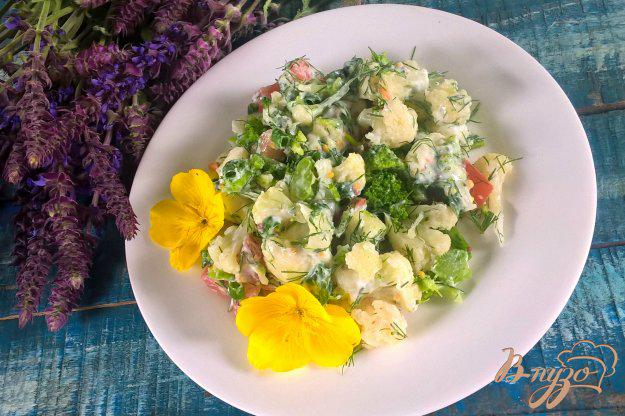 фото рецепта: Салат из цветной капусты и брокколи