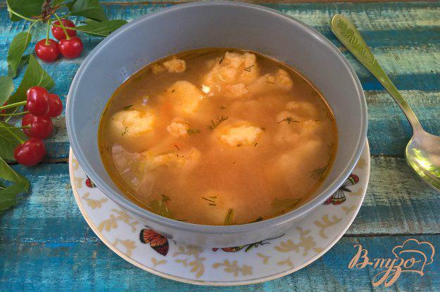 фото рецепта: Суп с картофельными клецками и цветной капустой