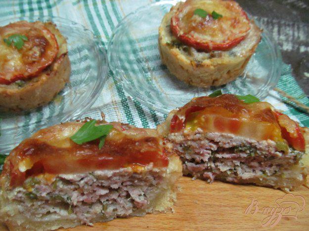 фото рецепта: Пирожки с мясом под сырной корочкой