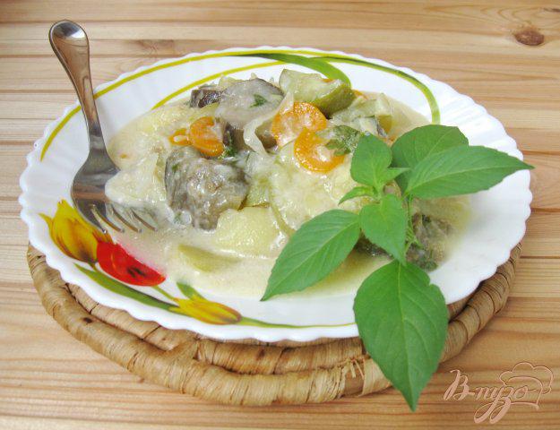 фото рецепта: Овощное рагу со сметаной