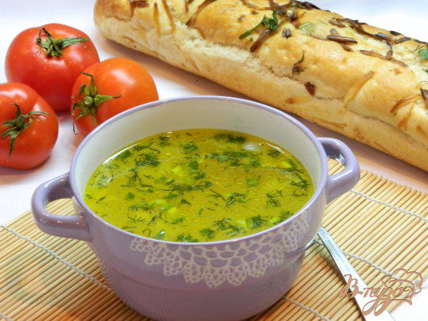 фото рецепта: Легкий суп с вермишелью и зеленью