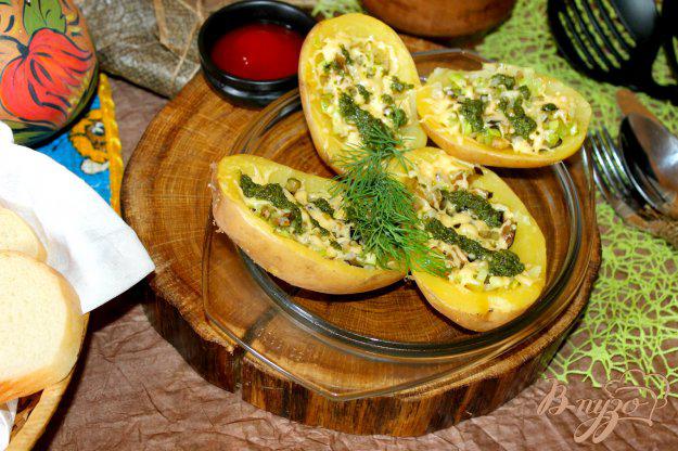 фото рецепта: Картофель фаршированный баклажаном и кабачком