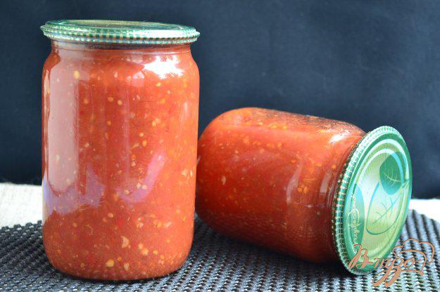 фото рецепта: Острый томатный соус на зиму в мультиварке