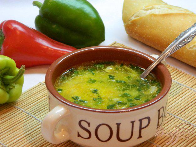 фото рецепта: Пшенный суп с яйцом и зеленью
