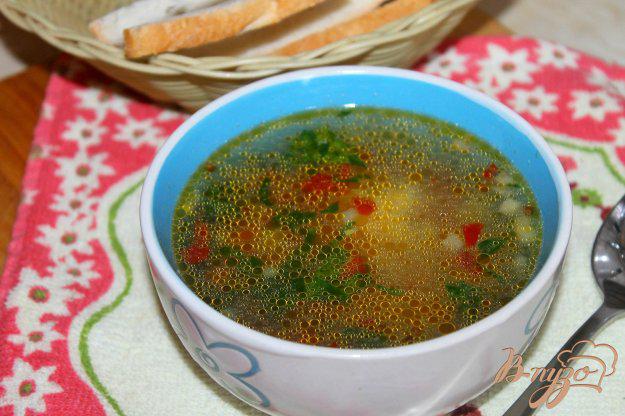 фото рецепта: Суп из цветной капусты, кабачка и помидора