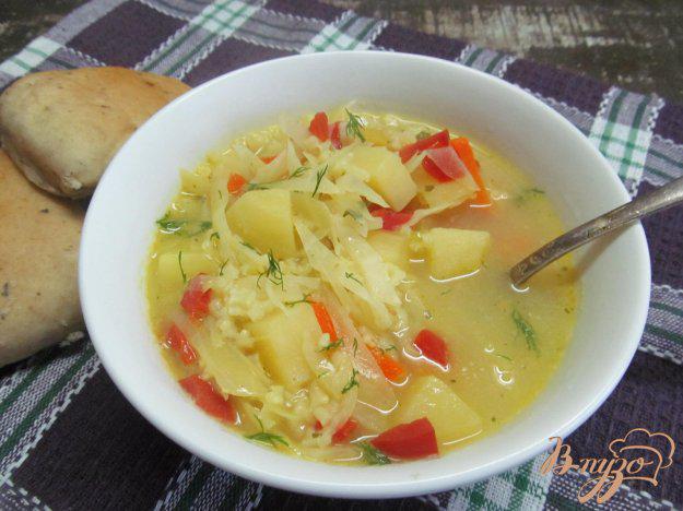 фото рецепта: Суп с капустой и рисом