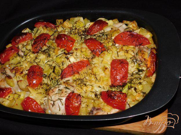 фото рецепта: Курица с овощами в духовке