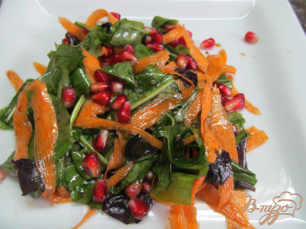 фото рецепта: Морковный салат с зеленью и гранатом