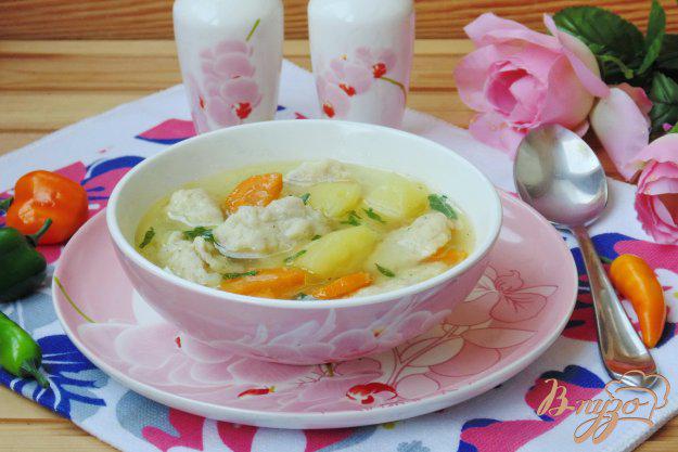 фото рецепта: Суп с галушками из отварной курицы