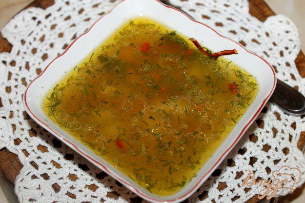 фото рецепта: Гречневый суп на мясном бульоне с утиным и куриным мясом