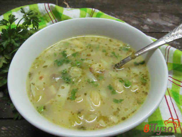 фото рецепта: Картофельный суп с макаронами и горошком