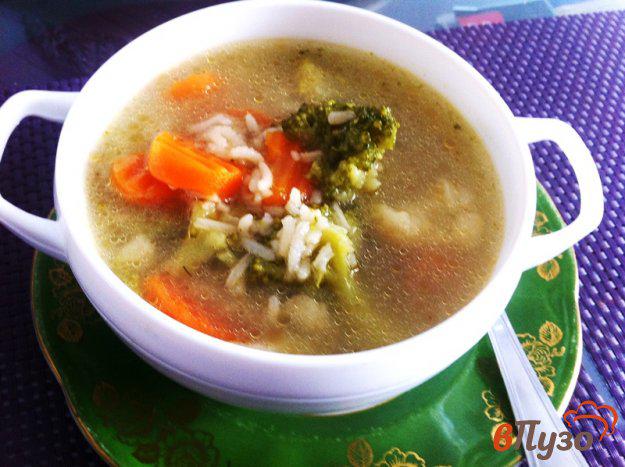 фото рецепта: Рыбный суп с овощами и рисом