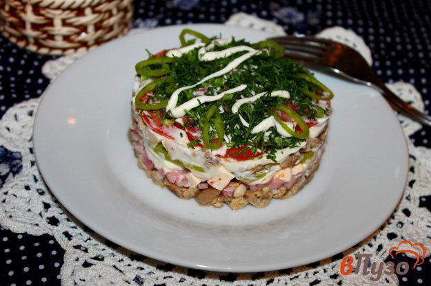 фото рецепта: Куриный салат с перцем и помидорами