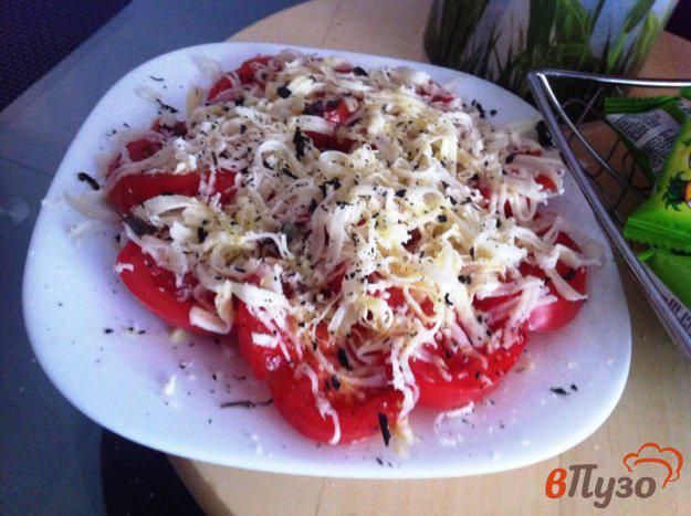 фото рецепта: Салат из помидор и сыром моцарелла