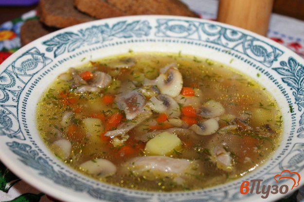 фото рецепта: Суп с курицей и грибами на бульоне