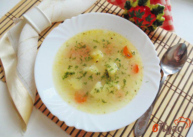 фото рецепта: Овсяный суп с зеленым горошком
