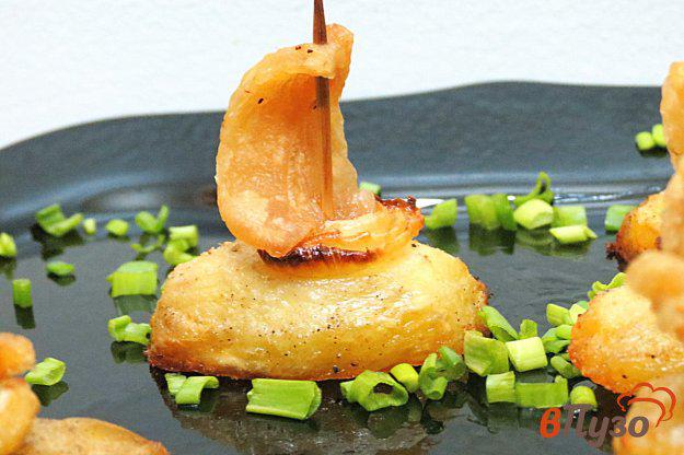 фото рецепта: Картоффель запеченный с салом и луком.