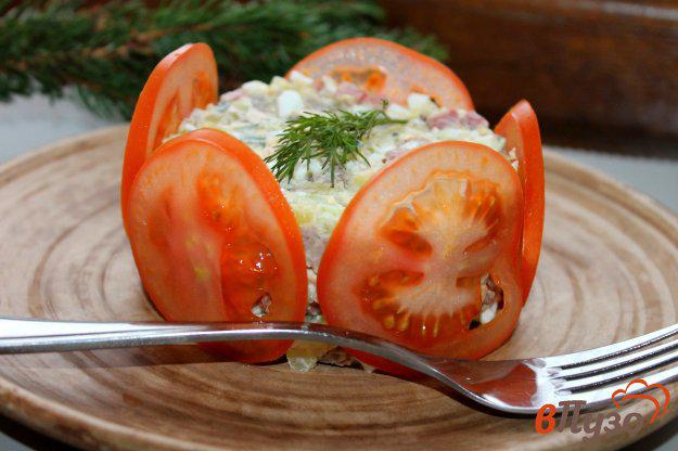 фото рецепта: Салат из телятины, колбасы и картофеля