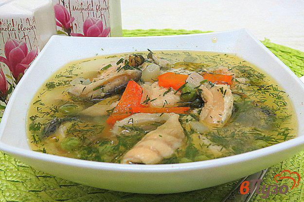 фото рецепта: Суп с лососем и горошком