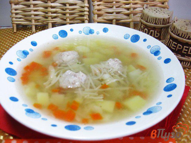фото рецепта: Суп овощной с сельдереем и фрикадельками