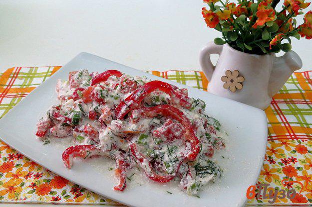 фото рецепта: Салат из творога, помидоров и перца