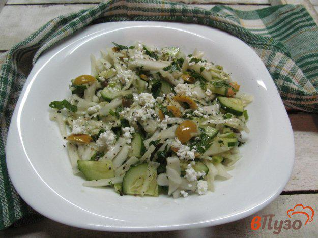 фото рецепта: Капустный салат с оливками и каперсами