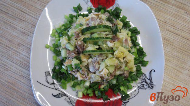 фото рецепта: Салат мясной с яичными блинчиками