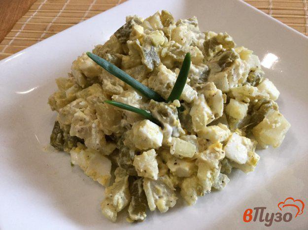 фото рецепта: Салат из стручковой фасоли, картофеля и яиц