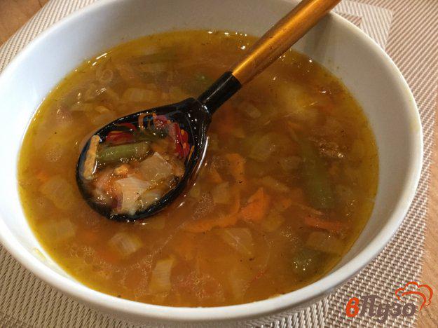 фото рецепта: Суп с рисом и спаржевой фасолью