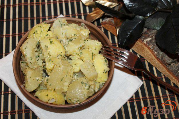 фото рецепта: Картофель кусочками с твердым сыром, маслом и укропом