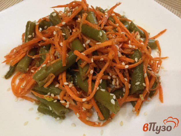 фото рецепта: Салат из моркови и стручковой фасоли