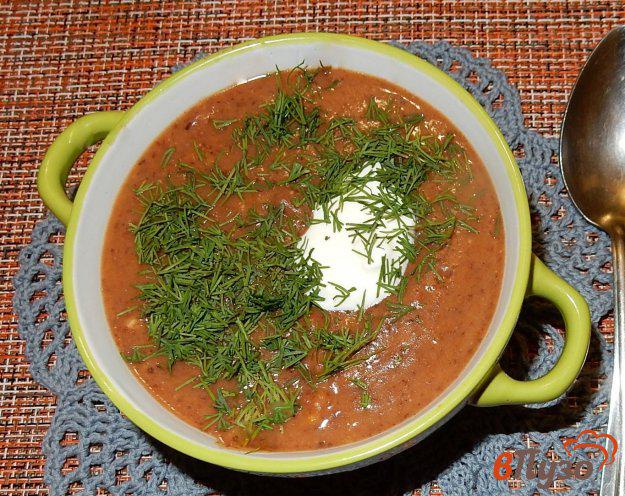 фото рецепта: Фасолевый суп-пюре с колбасками