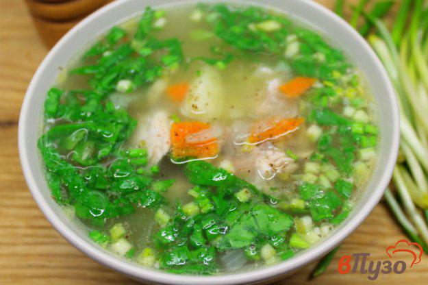 фото рецепта: Куриный суп с овощами и черемшой