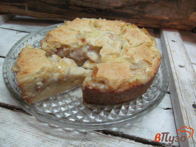фото рецепта: Яблочный пирог с кремом
