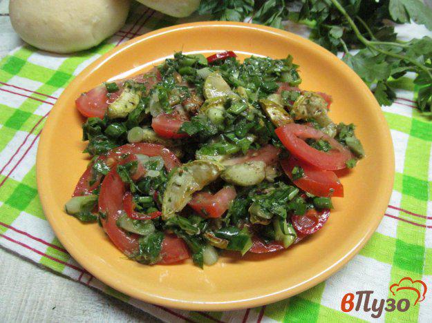 фото рецепта: Салат из кабачка с помидором